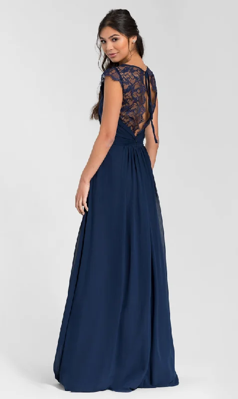 4 - hayley paige chiffon & lace-back dress Lace Dress for Weddings