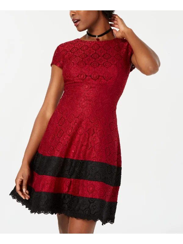 3 - teeze me red & black lace dress Lace Dress Trendy