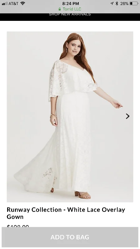 Other Torrid Runway Collection - white lace overlay gown Elegant Lace Dress