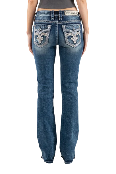 Rock Revival Women's Shell Pink B202 Boot Cut Jean