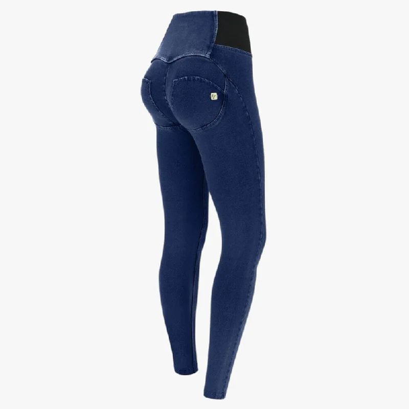 Freddy Wr.Up Push Up Pants With High Waist And Stretch Bands Dark Blue Jeans