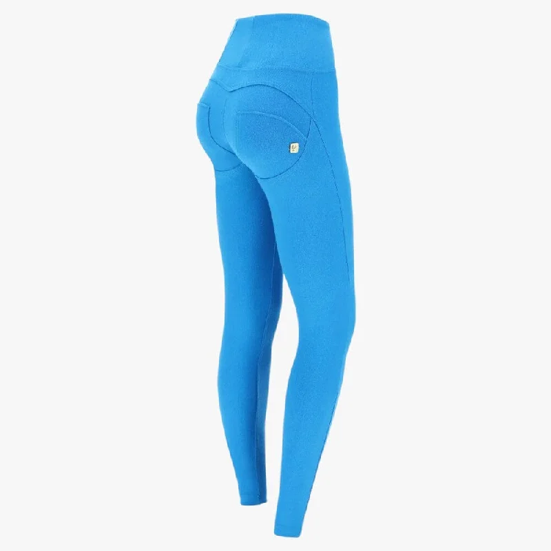 Freddy Wr.Up Skinny Push Up Jersey Drill Trousers With Super High Waist B115 Blue