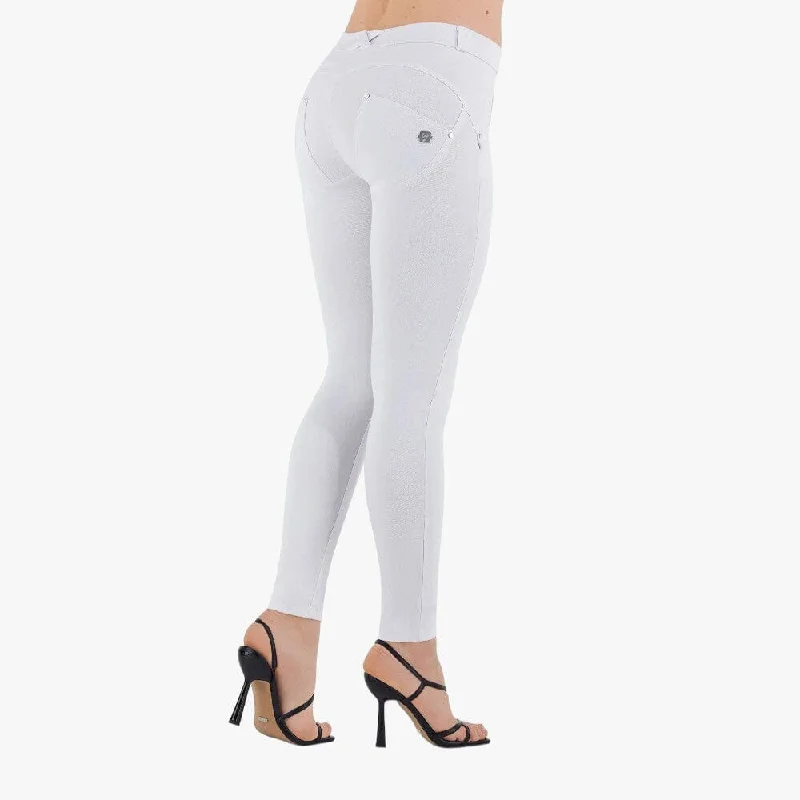 Freddy Womens Wr.Up Skinny Push Up Cotton Pants White