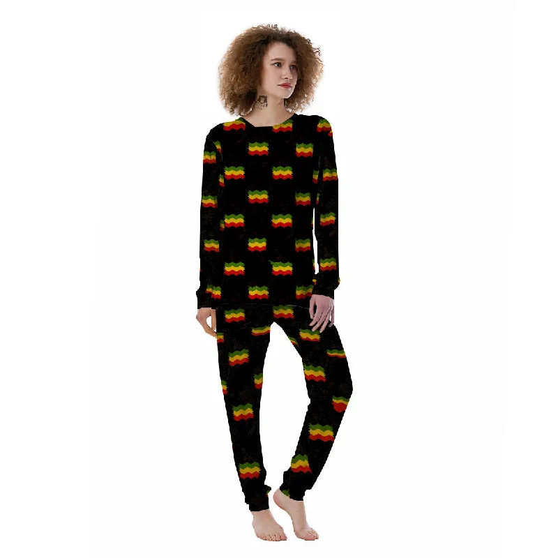 Flag Rasta Print Pattern Women's Pajamas Shorts pajama sets