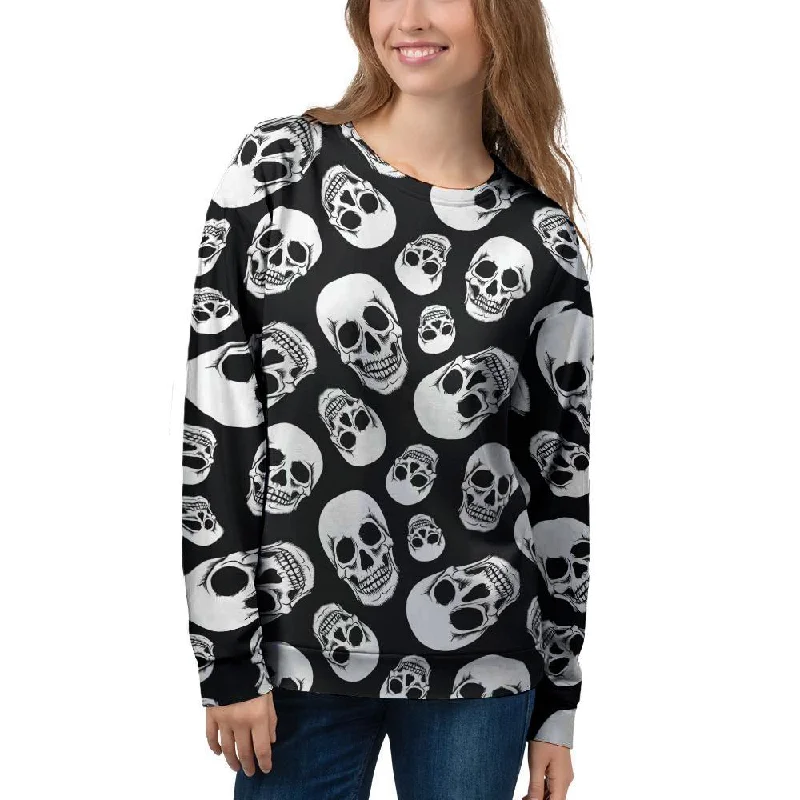 Black Skull Women's Sweatshirt Best sweaters for hiking