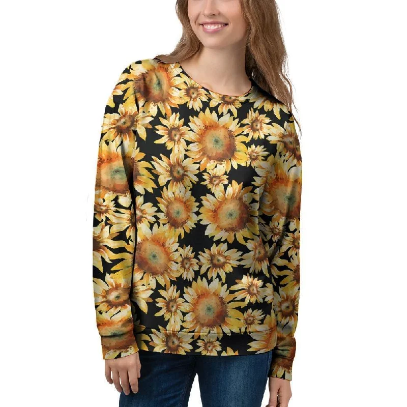 Black Sunflower Women's Sweatshirt Luxury sweaters