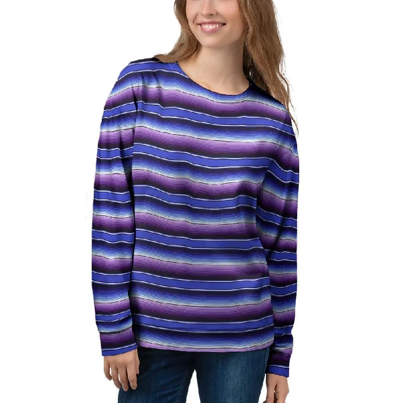 Blue And Purple Mexican Baja Women's Sweatshirt Warm sweaters