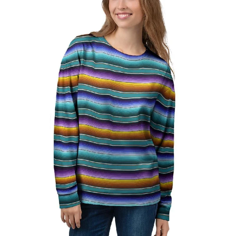 Blue Baja Serape Women's Sweatshirt Crewneck sweaters