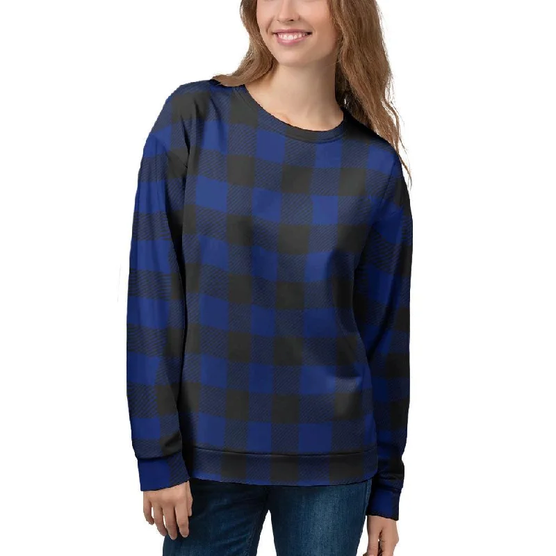 Blue Buffalo Plaid Women's Sweatshirt Must-have sweaters for this season