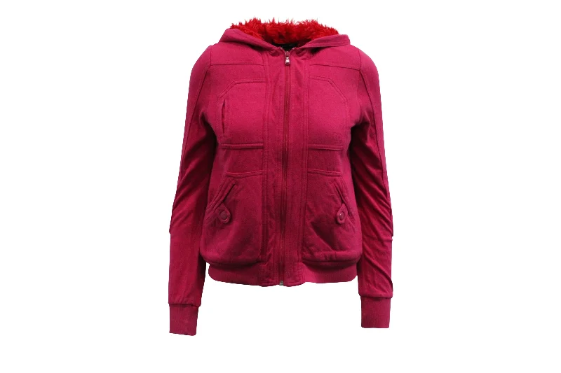 Marc by Marc Jacobs Performance Jacket in Pink Cotton Discounted sweaters