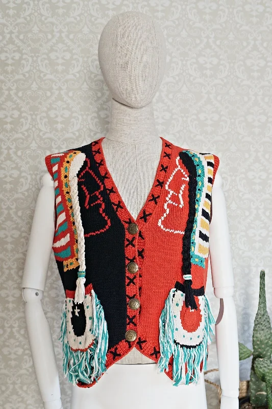 Vintage Handknit Native American Vest Weekend sweaters