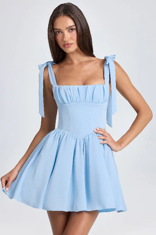 Draped Corset Mini Dress in Powder Blue Forever 21 mini dresses