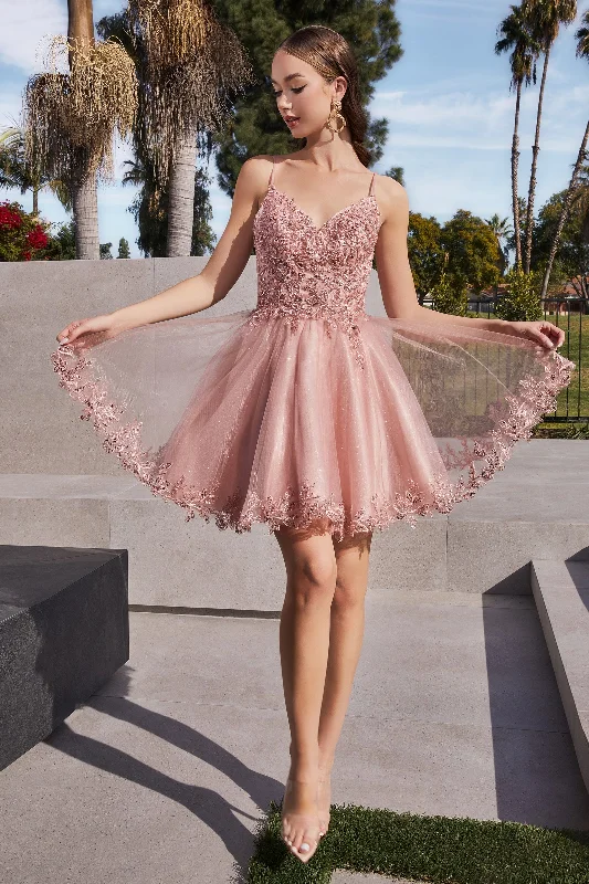 Cinderella Divine CD0213: Enchanting Floral Embroidered Gown for Unforgettable Occasions Minimalist mini dresses