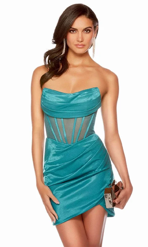 Alyce Paris 4713 - Corset Strapless Cocktail Dress Ruffled party dresses