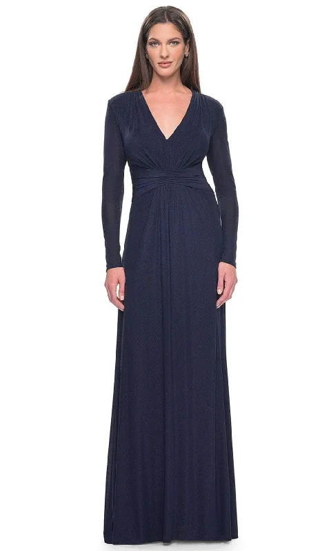 La Femme 30048 - Ruched Waist Jersey Evening Dress Outdoor party dresses