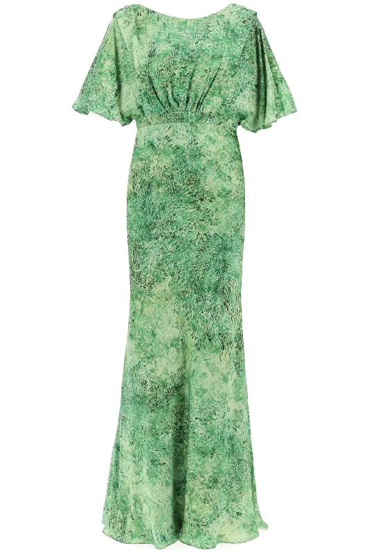 Winona Silk Maxi Dress  - Green Discounted maxi dresses