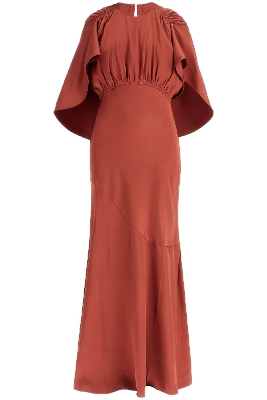 Maxi Dress Eden With Cape Sleeves  - Red Boohoo maxi dresses