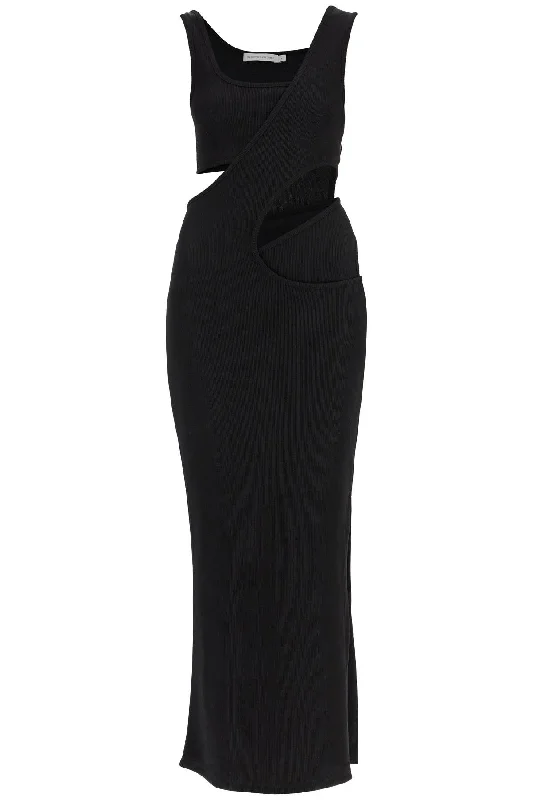 Long Layered Effect Maxi Dress  - Black Clubbing maxi dresses