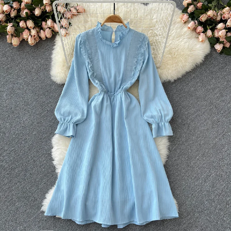 Cute A Line Long Sleeve Dress Fashion Dress  10776 Date night maxi dresses