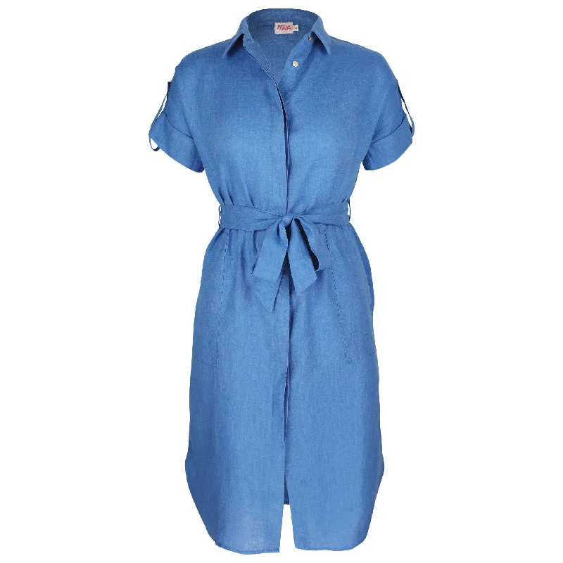 Patsy Midi Denim Blue Shirt Dress Casual midi dresses