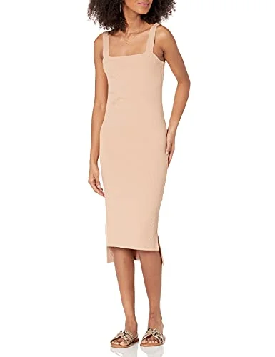 The Drop Women's Amelia Square Neck Strappy Bodycon Midi Tank Dress Bodycon midi dresses