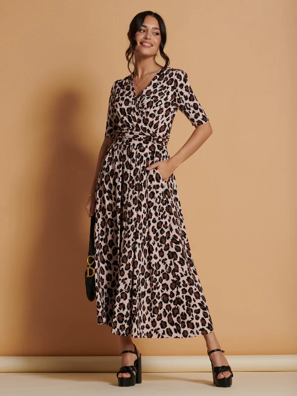 Josie Animal Print Dress, Light Pink Hot new arrivals in floral dresses