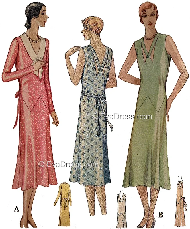 1930 Frock D30-6051 Floral unclassified dresses