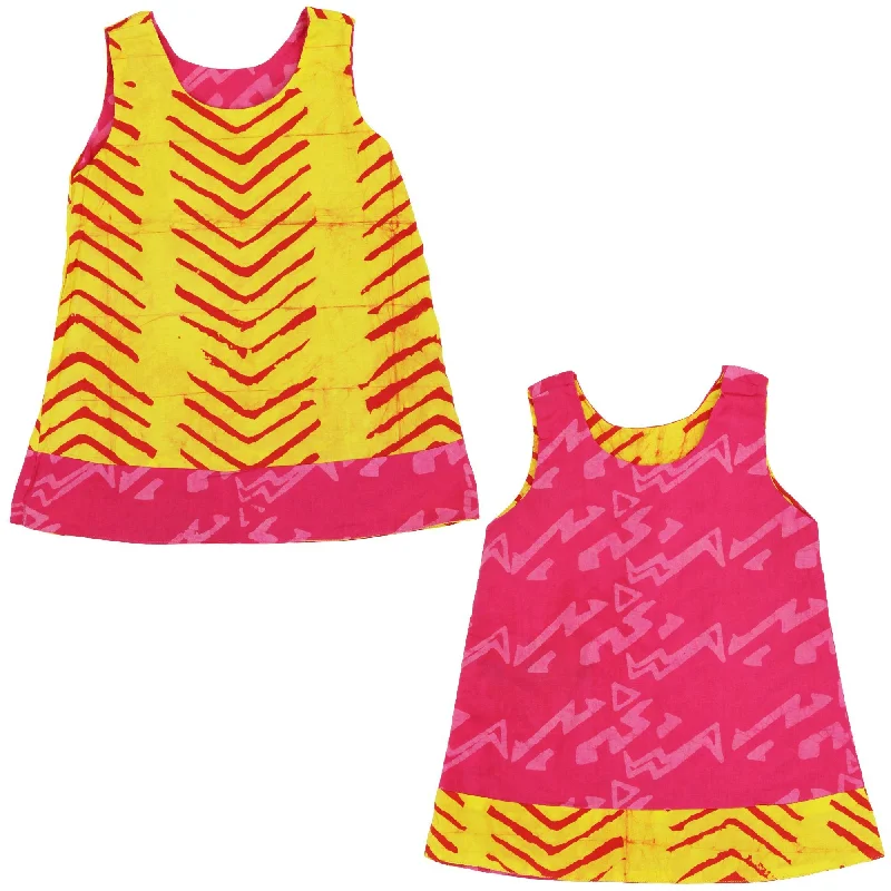 Ghana Batik Girls' Reversible Dress Open-back unclassified dresses