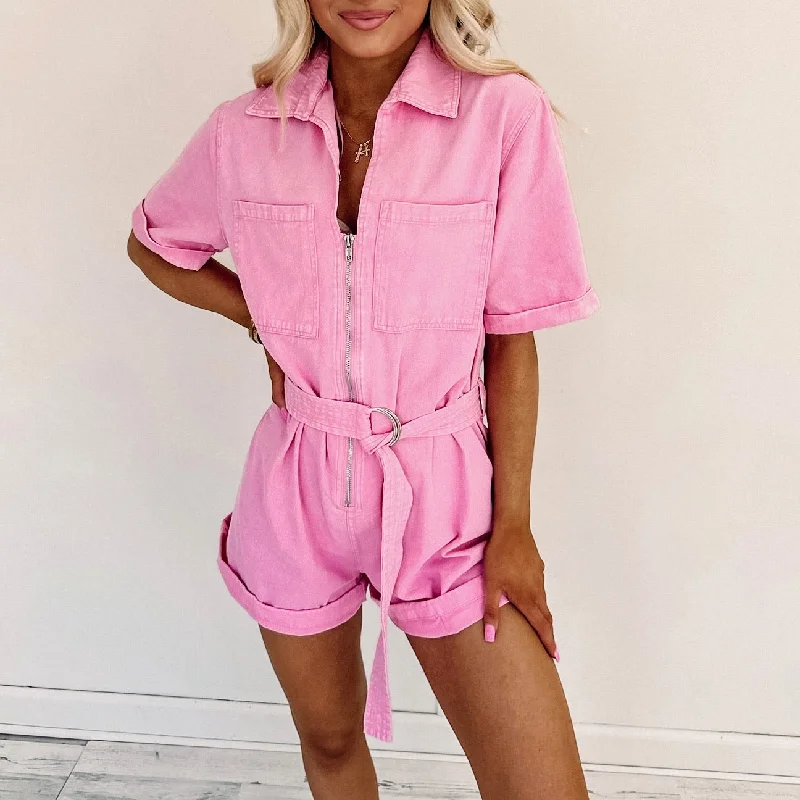 Annie Pink Romper Long unclassified dresses