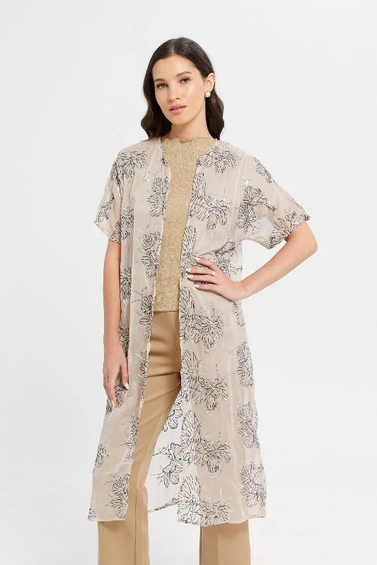 Woman Beige Printed Dress Neutral tone unclassified dresses