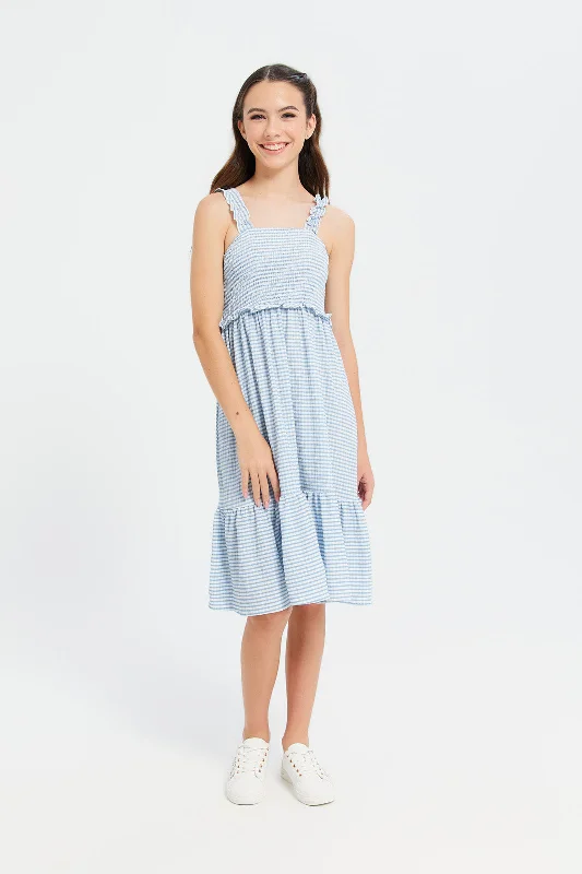 Senior Girls Blue Checkered Dress Women's unclassified dresses