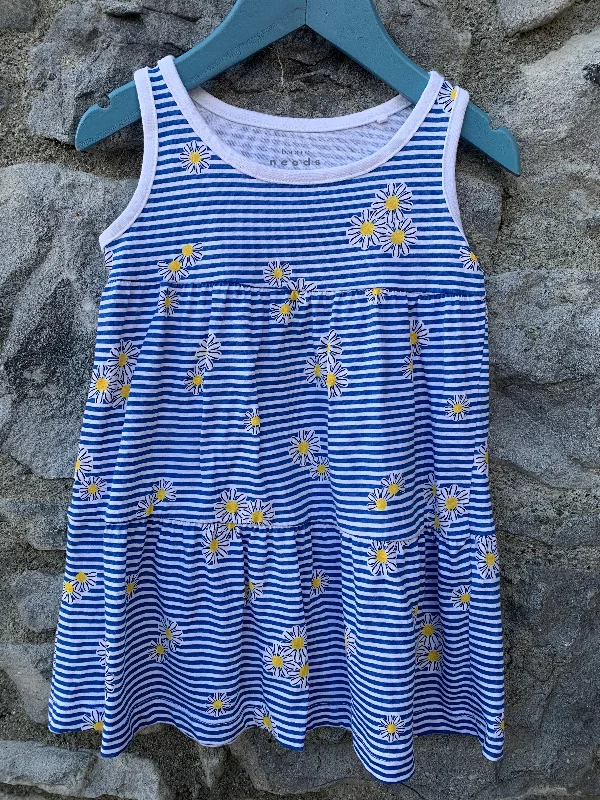 Blue stripy dress   12-18m (80-86cm) Denim unclassified dresses