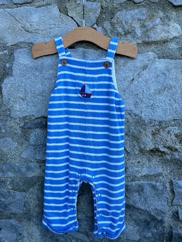 Blue stripy dungarees 3-6m (62-68cm) Halter unclassified dresses