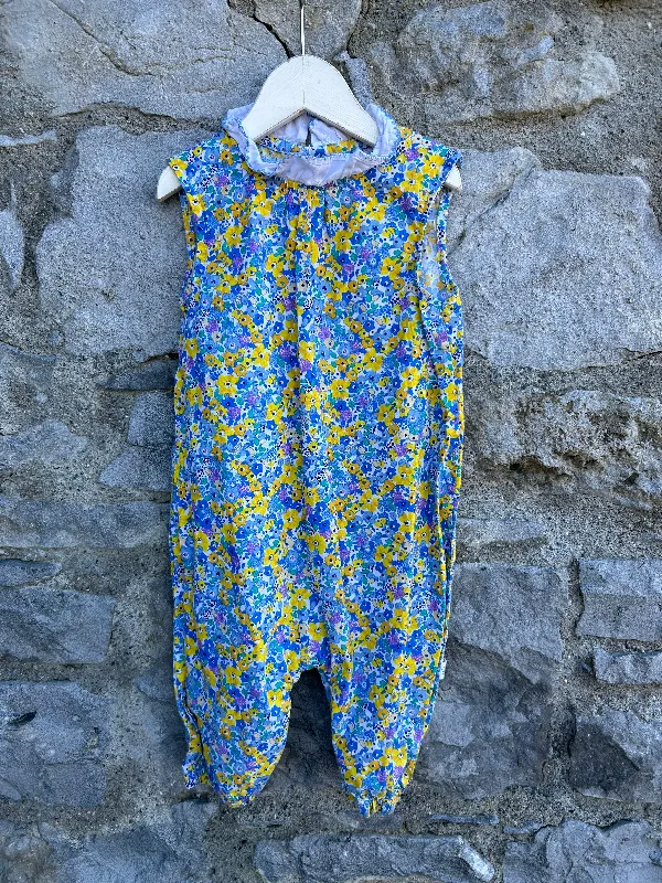 Blue&yellow flowers jumpsuit 12-18m (80-86cm) Wrap unclassified dresses