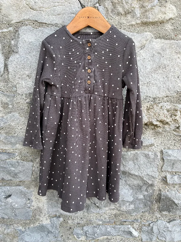 Charcoal spotty dress  18-24m (86-92cm) Office unclassified dresses