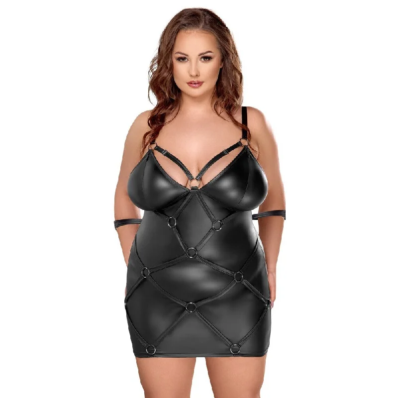 Cottelli Curves Bondage Plus-Size Dress Black Designer unclassified dresses