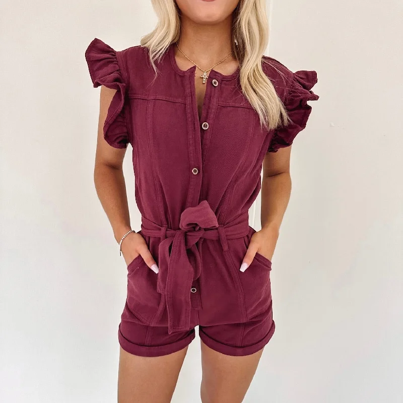 Emersyn Romper - Burgundy Street style unclassified dresses