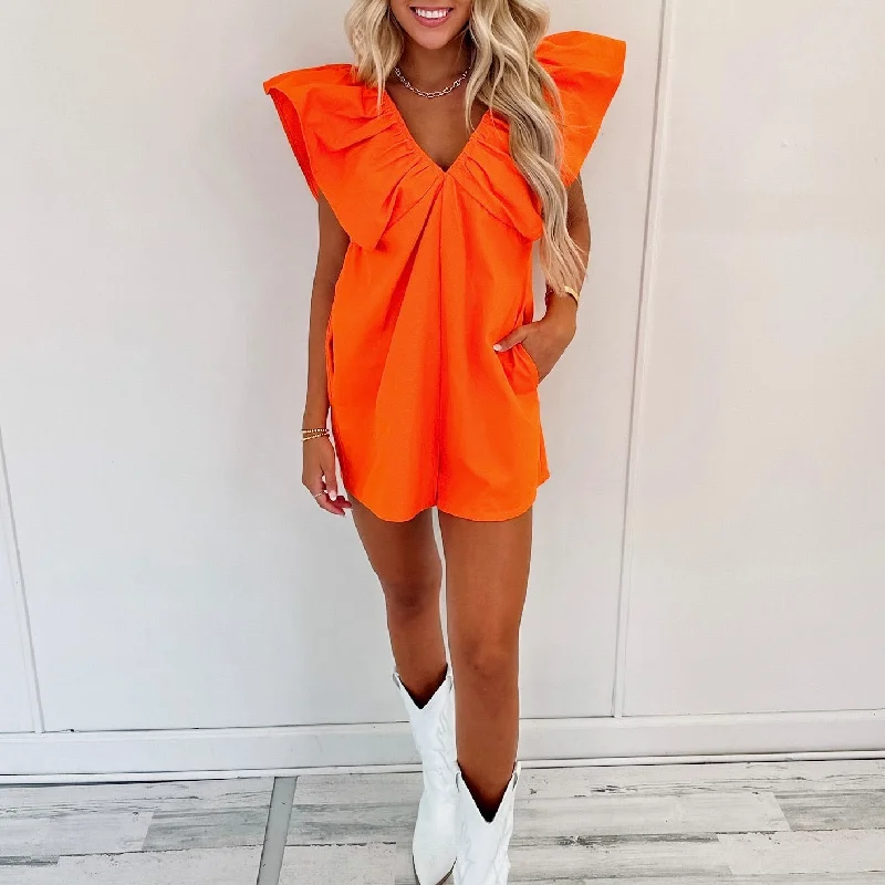 Emma Romper - Orange Monochrome unclassified dresses