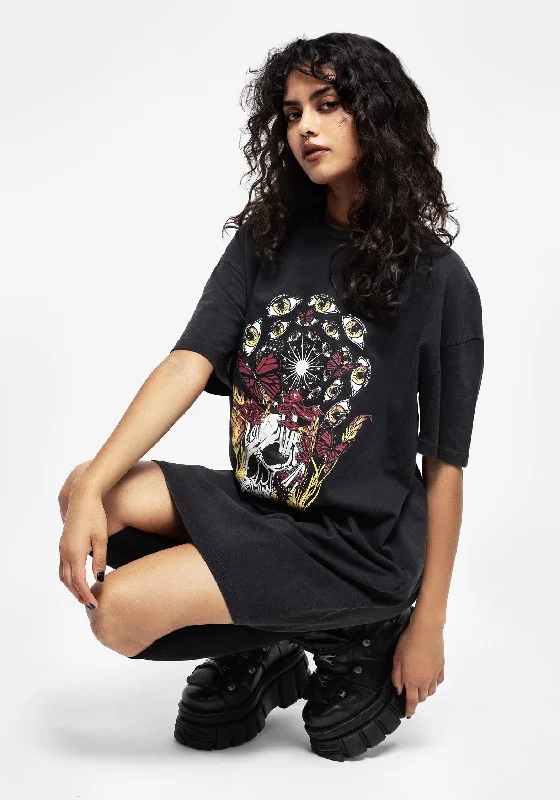 God's Flesh Graphic Print Tee Dress Stylish unclassified dresses