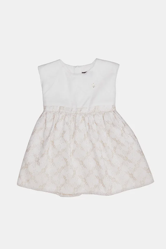 Infant Girls Ivory Brocade Dress Winter unclassified dresses