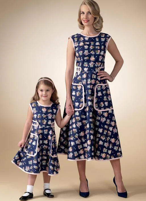 McCall's 7354 Misses/Childrens Back-wrap dresses pattern Trendy new unclassified dresses