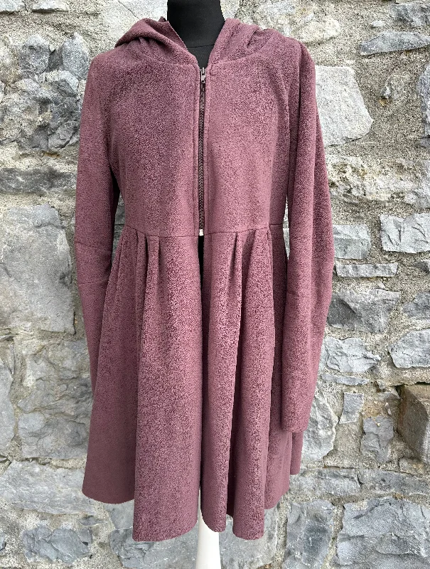 Maroon fleece hooded tunic uk 12 Casual unclassified dresses