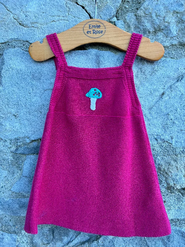 Mushroom pink pinafore  3-6m (62-68cm) Affordable unclassified dresses