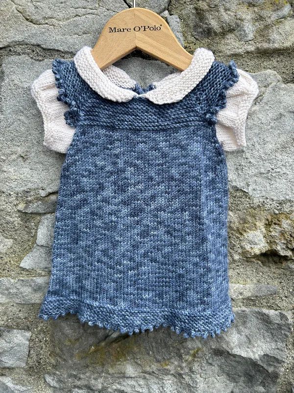 Navy knitted dress  3-6m (62-68cm) Elegant unclassified dresses