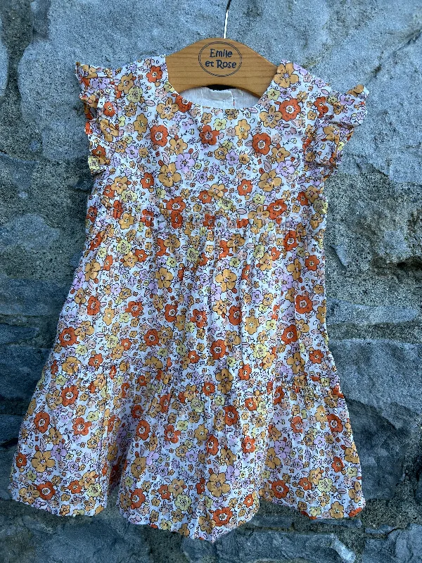 Orange flowers dress 12-18m (80-86cm) Designer unclassified dresses