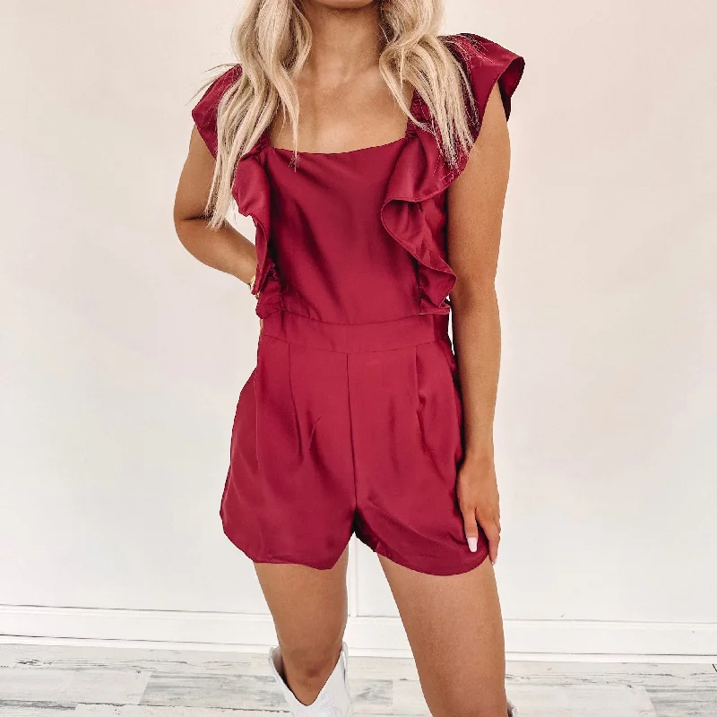 Parker Romper - Burgundy Casual chic unclassified dresses