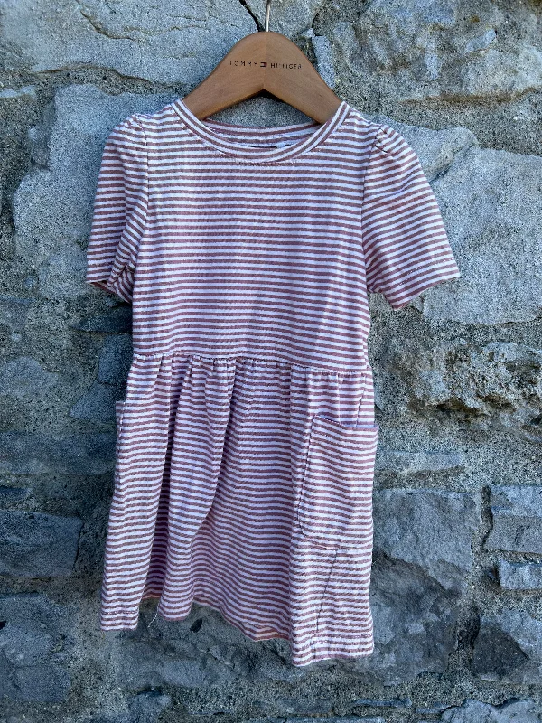 Pink stripy dress  18-24m (86-92cm) Velvet unclassified dresses