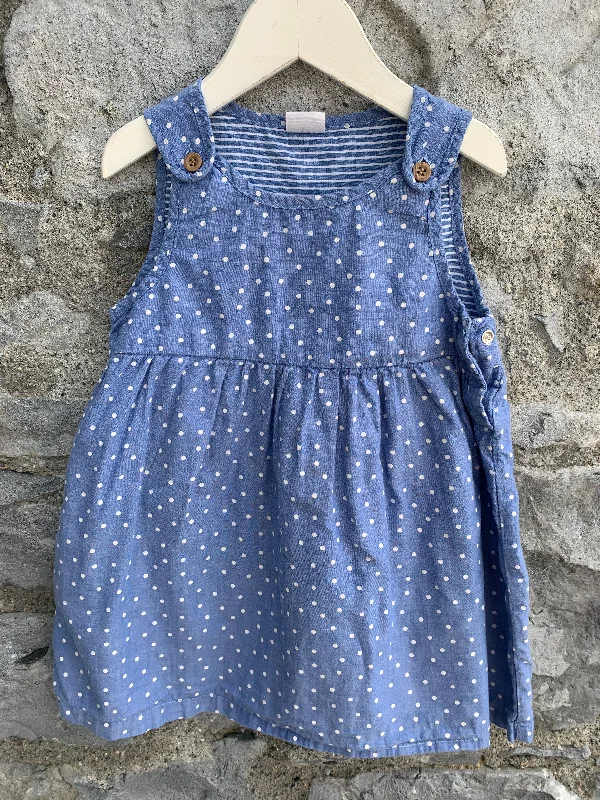 Polka dot pinafore   12-18m (80-86cm) Monochrome unclassified dresses