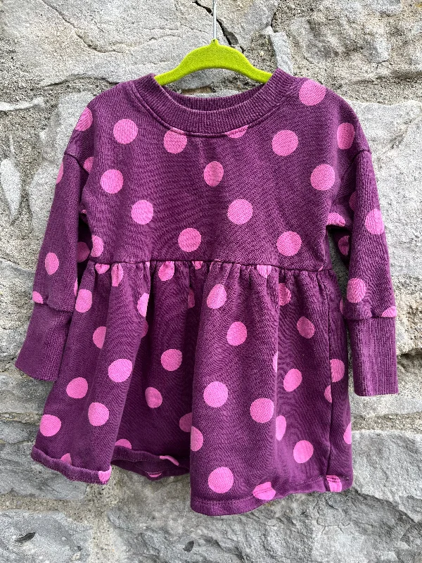 Purple dots dress  12-18m (80-86cm) Knitted unclassified dresses