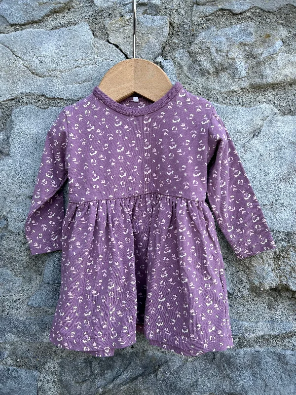 Purple flowers dress  3-6m (62-68cm) Best-selling unclassified dresses